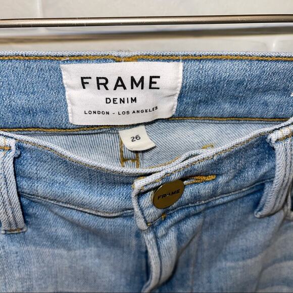 Frame Le High Skinny Jeans Light Wash 26 - Picture 5 of 9
